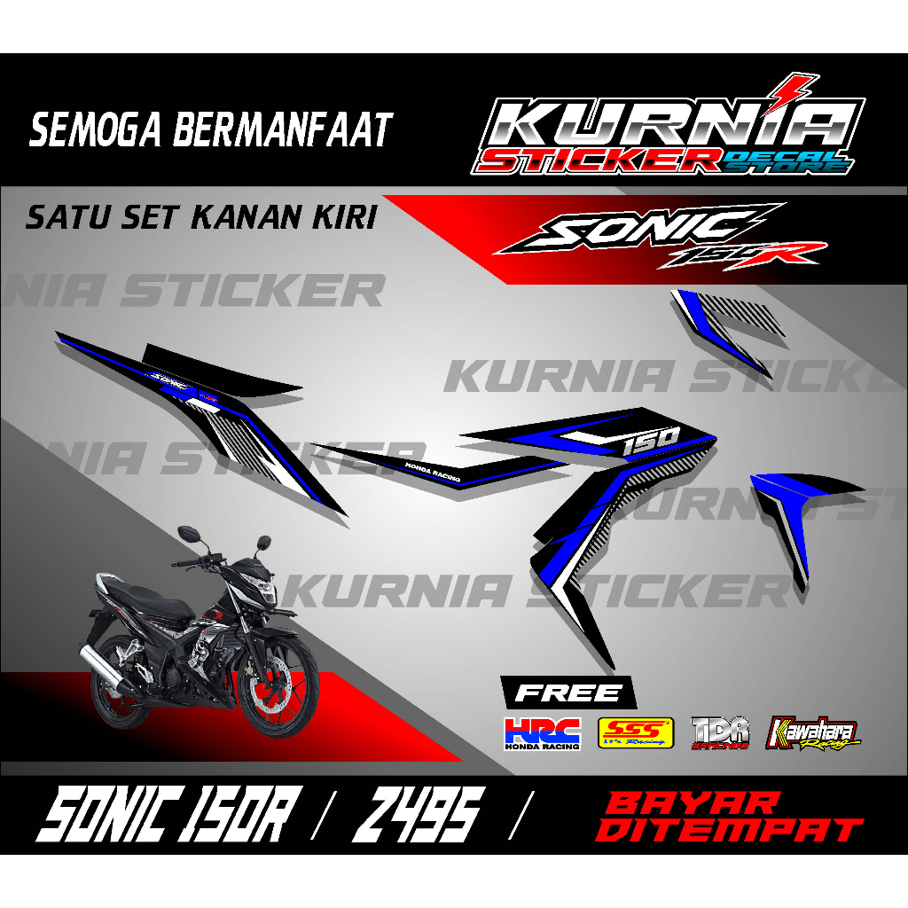 Jual Stiker Striping Honda Sonic R Kode Z Stiker Striping Lis