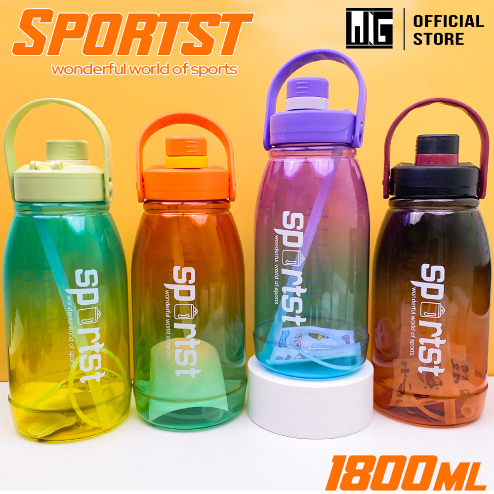 Jual Wng Botol Minum Sport Jumbo Motif Gradasi Rainbow Ml