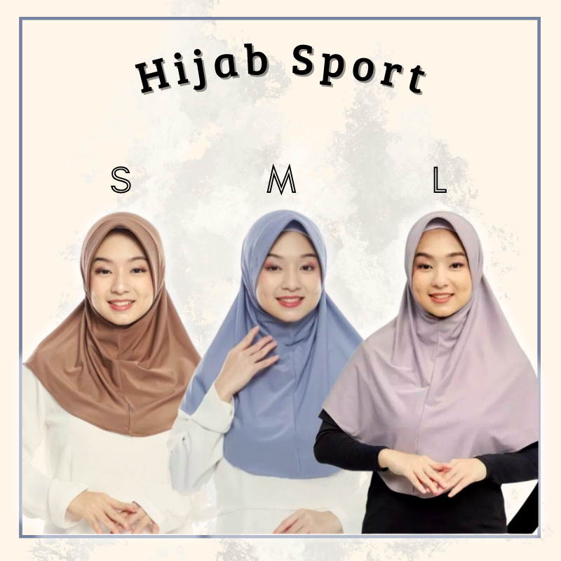 Jual Kerudung Olahraga Bergo Hamidah Semua Ukuran S M L Hijab Sport