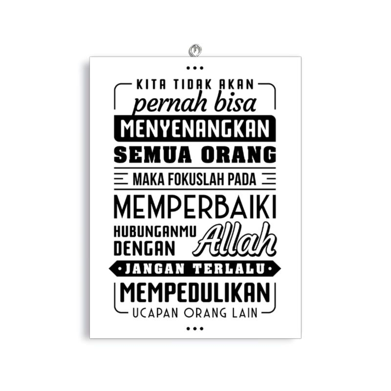 Jual Poster Dinding Islami Pajangan Rumah Motivasi Diri Walldecor