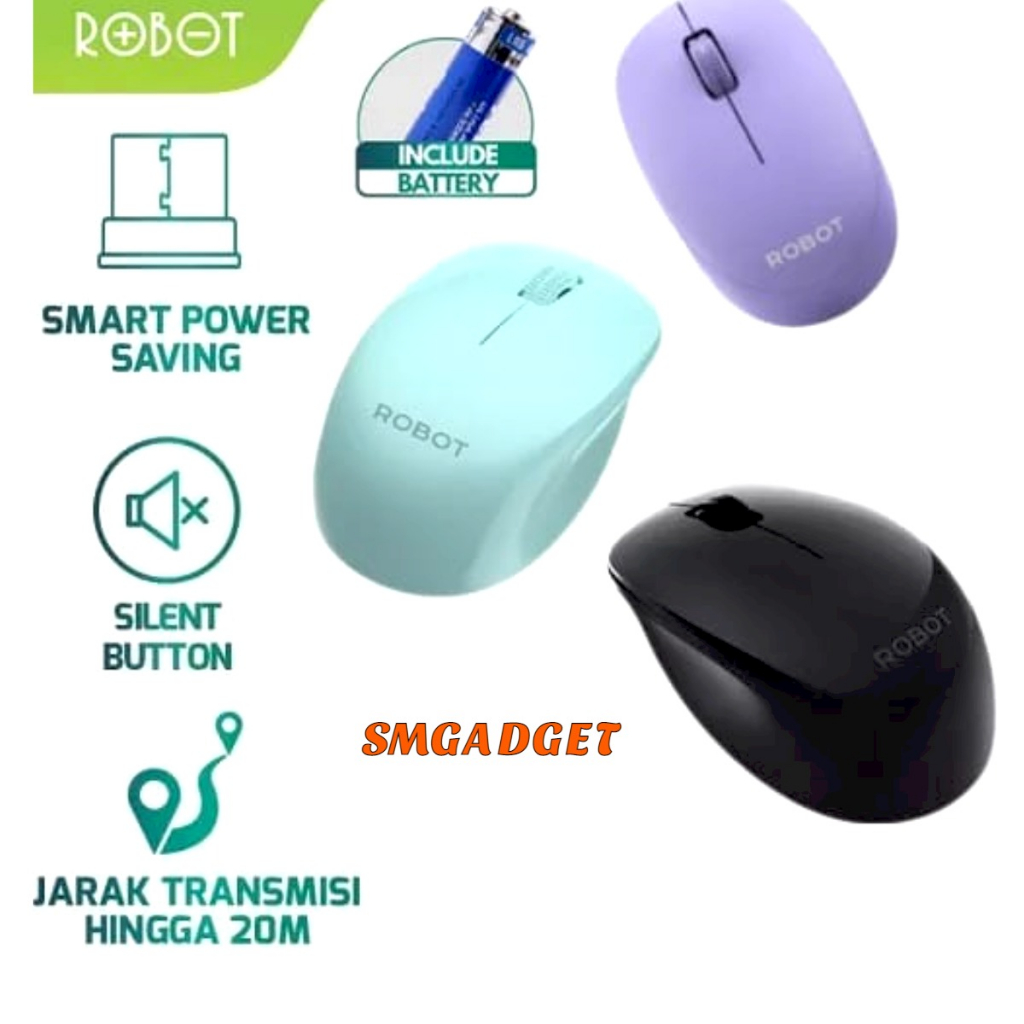 Jual Robot M S Optical Mouse Wireless Silent Klik Ergonomis Design