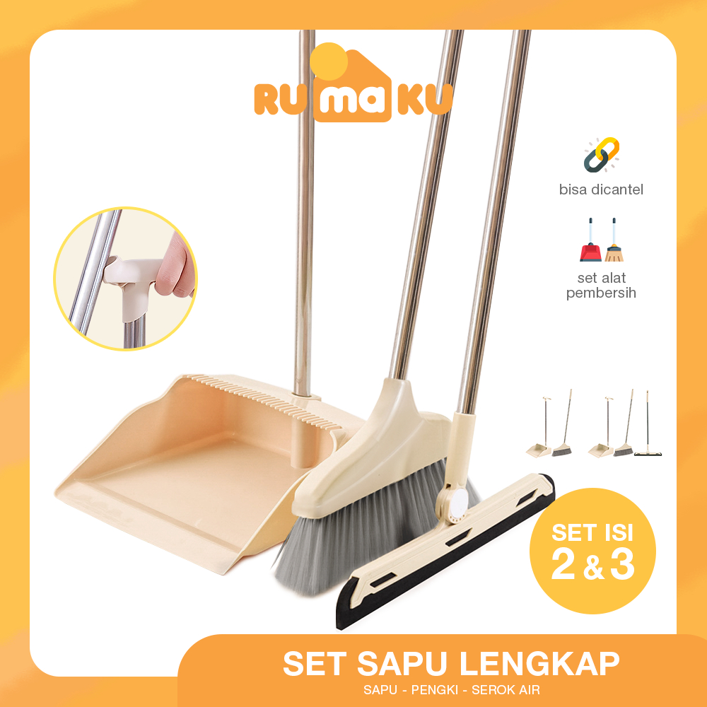 Jual Rumaku Sapu Lantai In Broom Set Alat Pembersih Lantai Sapu