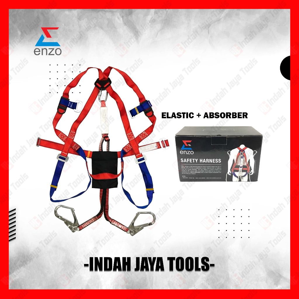 Jual ENZO ABSORBER Full Body Harness DOUBLE HOOK Safety Belt Sabuk