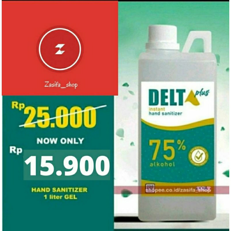 Jual DELTA PLUS HAND SANITIZER GEL JERIGEN 1 LITER ALKOHOL 70