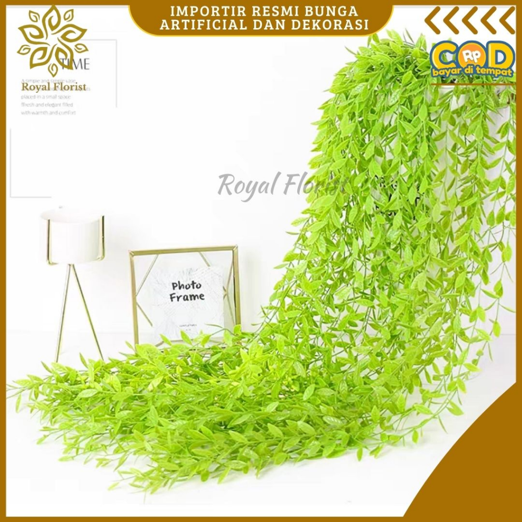 Jual Daun Juntai Plastik Lee Kwan Yu Artificial Daun Rambat Palsu 100