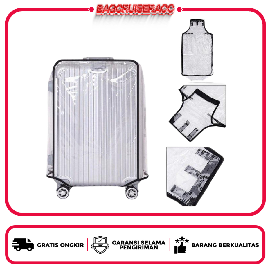 Jual Cover Mika Koper Transparant Premium Luggage Cover Pelindung