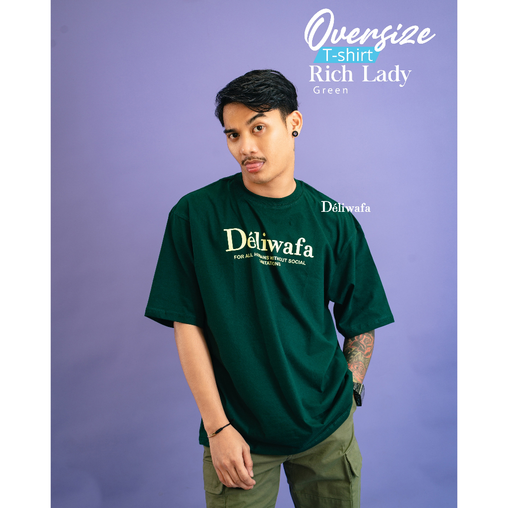 Jual Original Deliwafa Oversize Unisex T Shirt Rich Lady Shopee