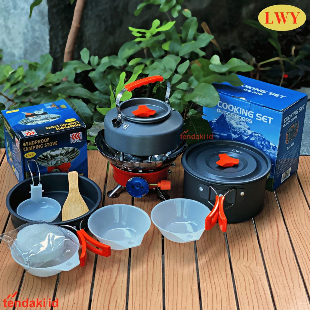 Jual PAKET HEMAT COOKING SET DS 308 KOMPOR WINDPROOF PAKET