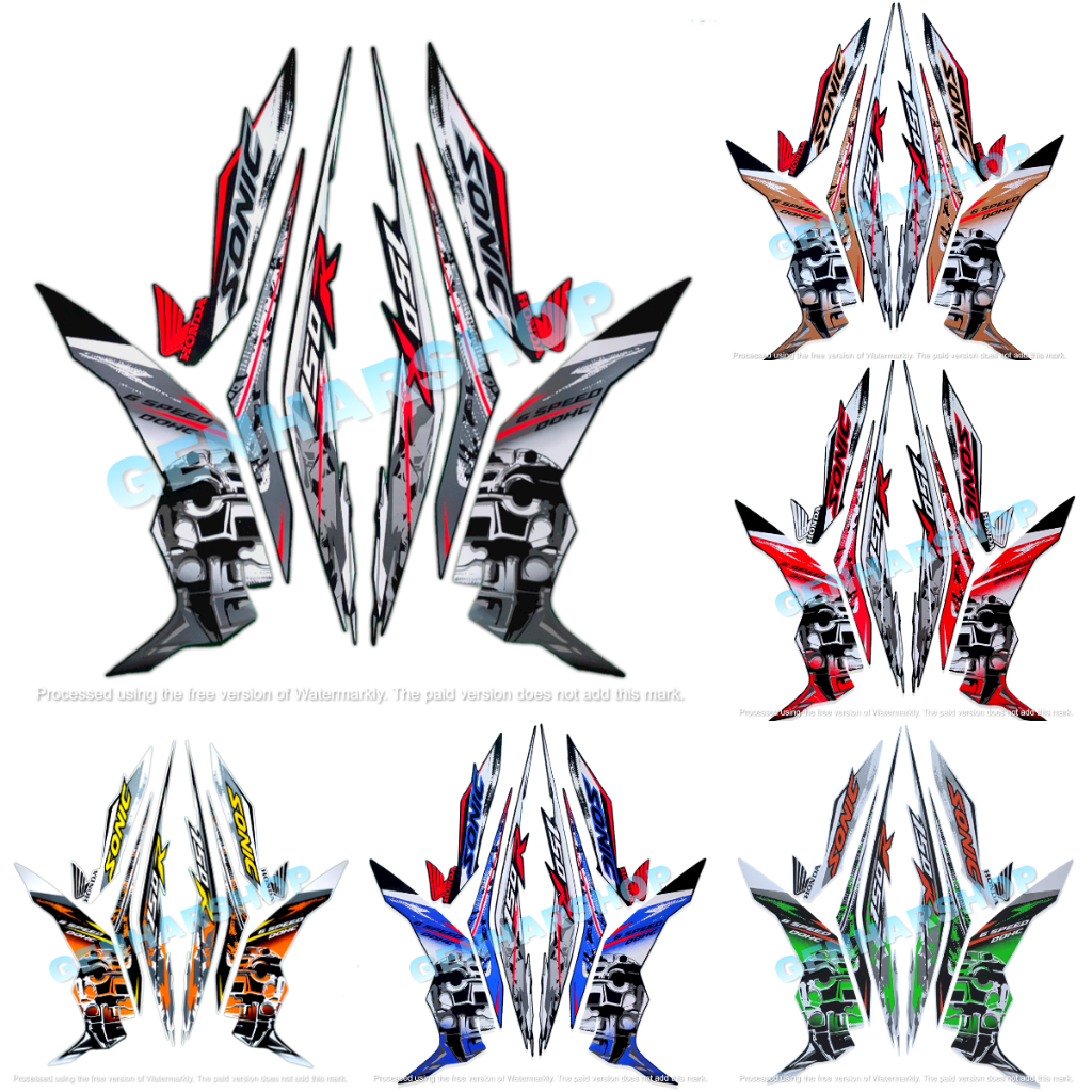 Jual STIKER STRIPING LIS BODY STANDAR MOTOR HONDA SONIC 150R 2015