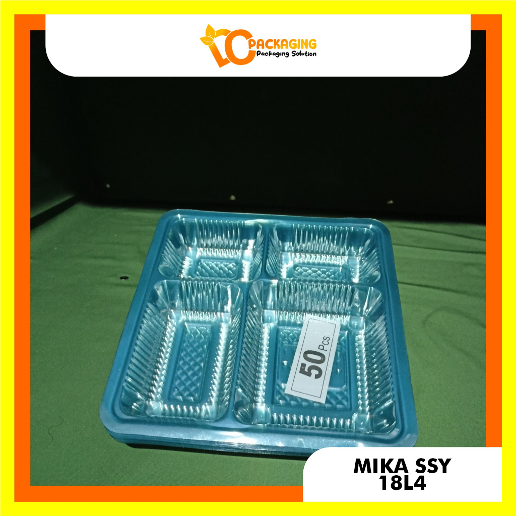 Jual Mika Dus Nasi Sekat 4 Bening UK 18X18 Isi 50 Pcs Shopee Indonesia