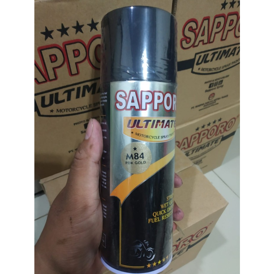 Jual Cat Spray Semprot Aerosol Sapporo Ultimate M84 PDK Gold Shopee