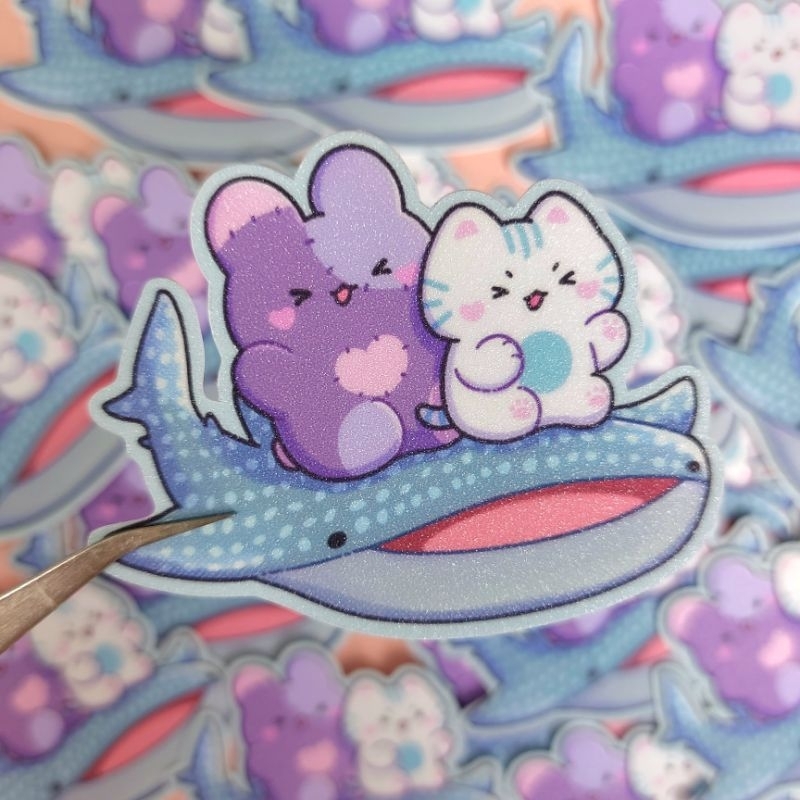 Jual Leendoodles Patchi Biru Sea Adventure Glitter Sticker Shopee