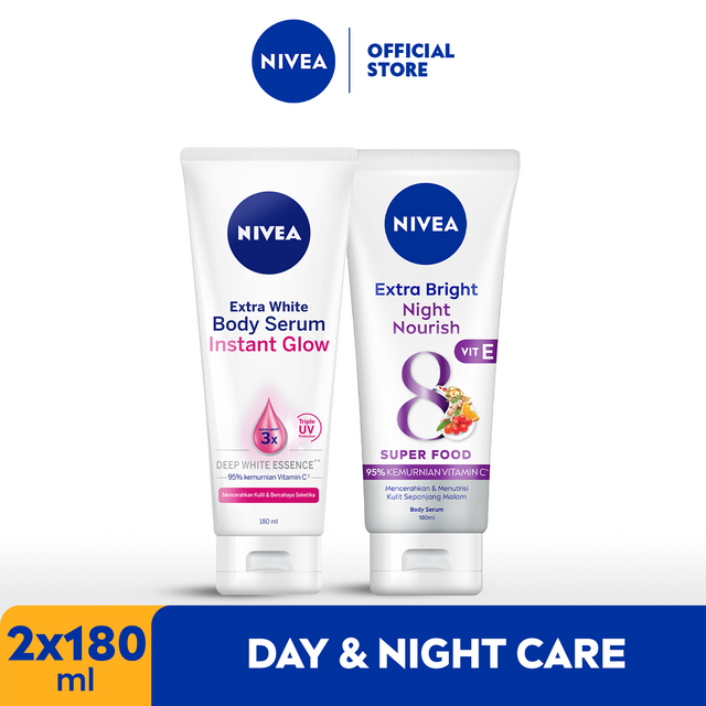 Jual Nivea Body Serum Extra Bright Day Night Instant Glow Night