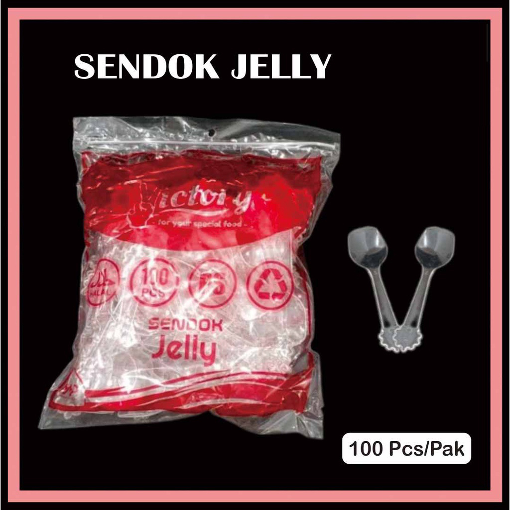 Jual Sendok Puding Jelly Es Krim Ice Cream Bening Plastik VICTORY