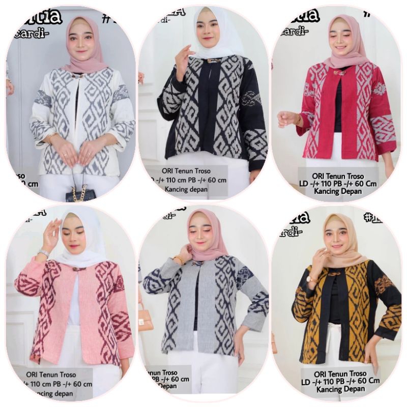 Jual Outer Tenun Blazer Tenun Cardy Tenun Etnic Outer Shopee