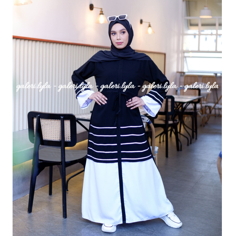 Jual Galeri Lyla Abaya Gamis Saudi Hitam Jetblack Premium List Warna