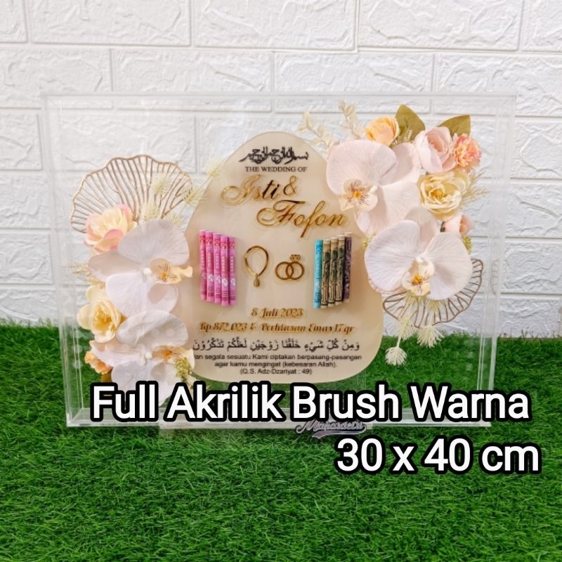 Jual Mahar Uang Malika Full Akrilik Brush Hari Jadi X Dan X