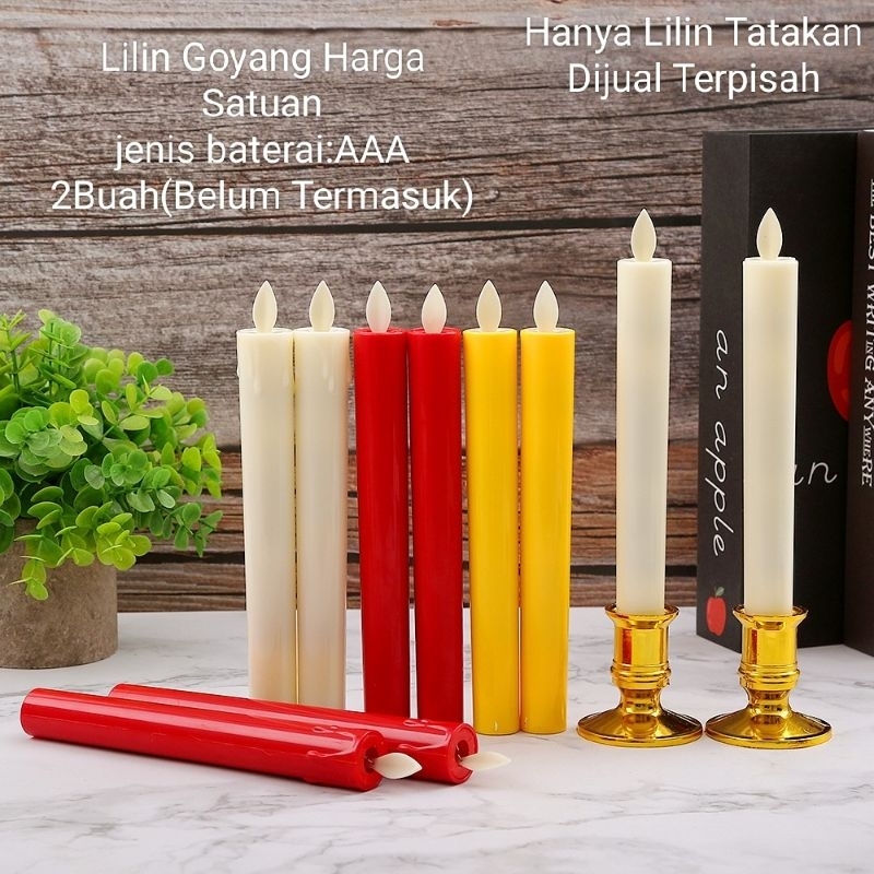 Jual Lilin Led Elektrik Panjang Dengan Tatakan Shopee Indonesia