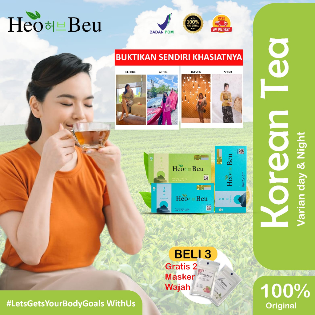 Jual Teh Pelangsing Penurun Berat Badan Heo Beu Slimmig Tea Teh