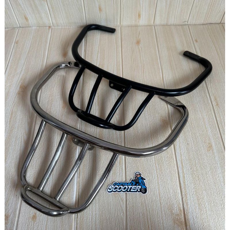 Jual Behel Rearrack Rear Rack Black Chrome Vespa Sprint Primavera V