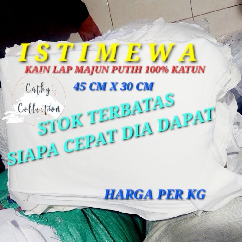 Jual Kain Lap Majun Putih Katun Kaos Satu Ukuran Per Kg Shopee Indonesia