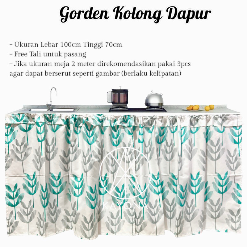 Jual Gorden Kolong Dapur Minimalis Uk X Cm Free Tali Gorden