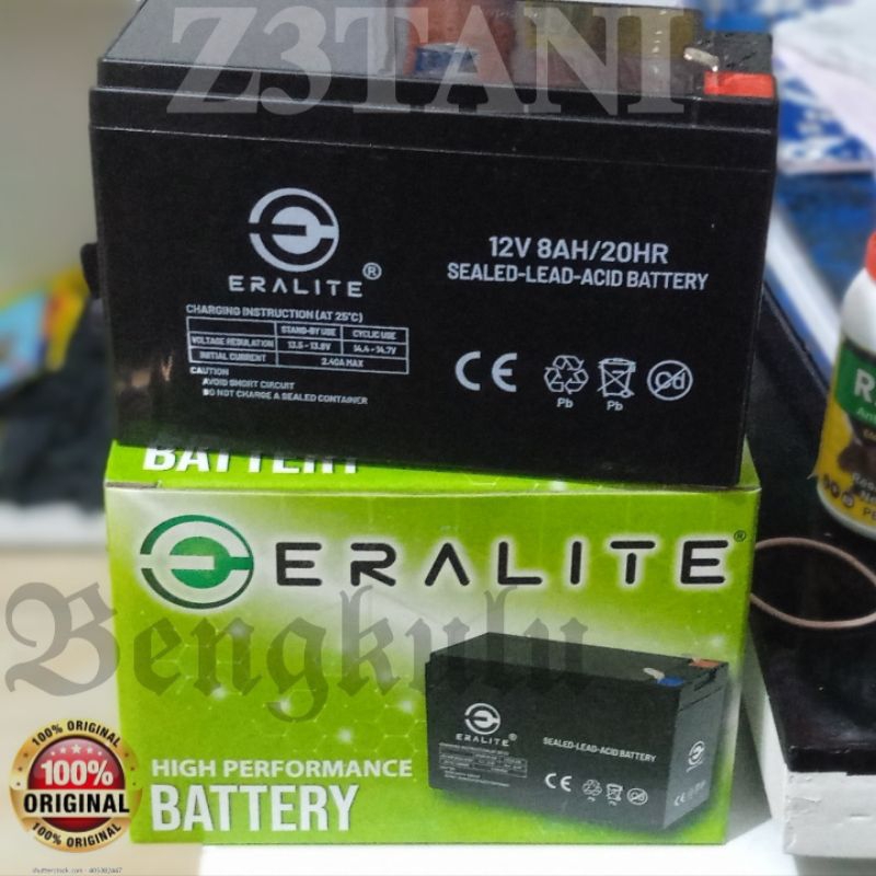 Jual Battery ERALITE 8AH Aki Kering 12 Volt Multiguna ORIGINAL Sprayer