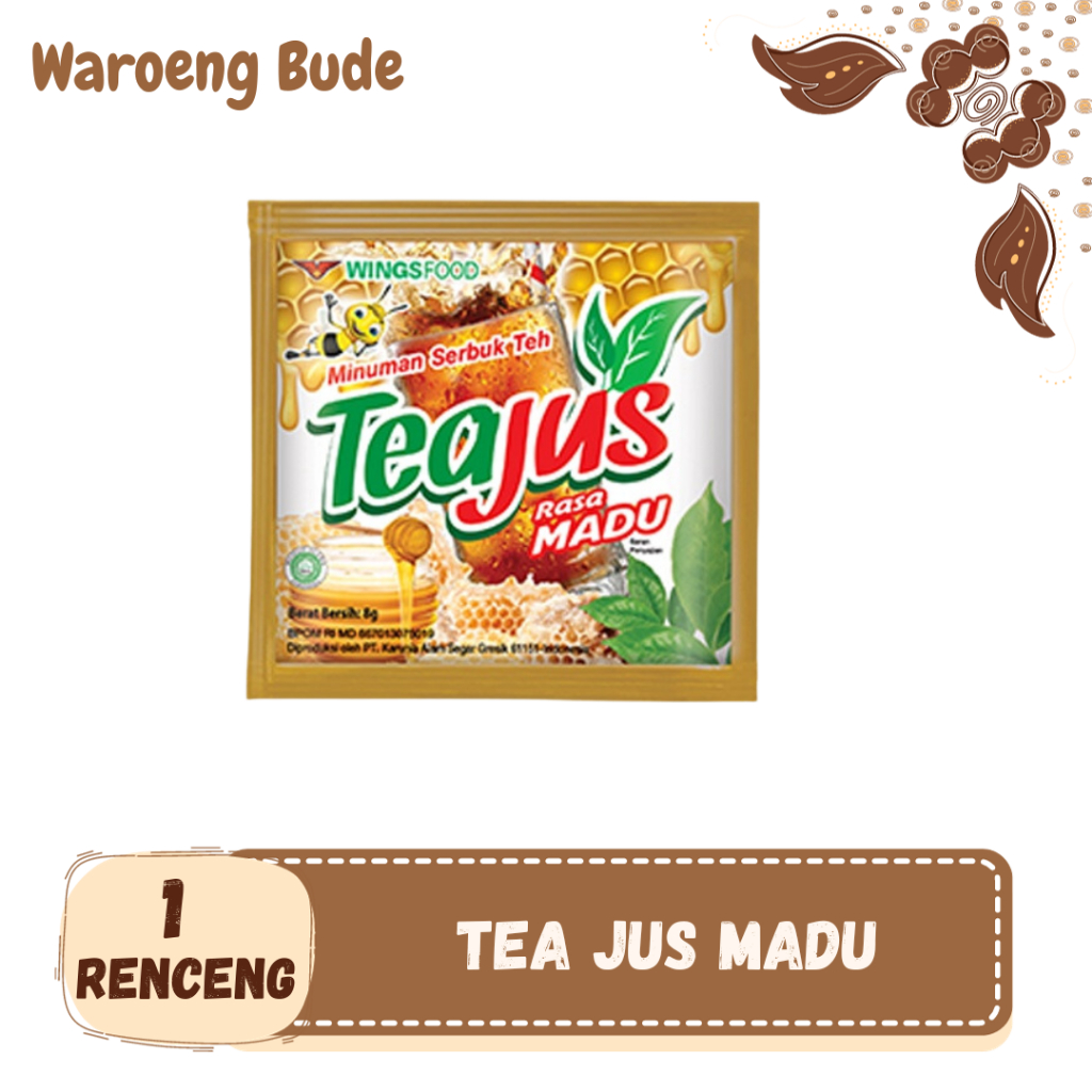 Jual Tea Jus Minuman Serbuk Teh 8 Gr Madu Gula Batu Lemon 1