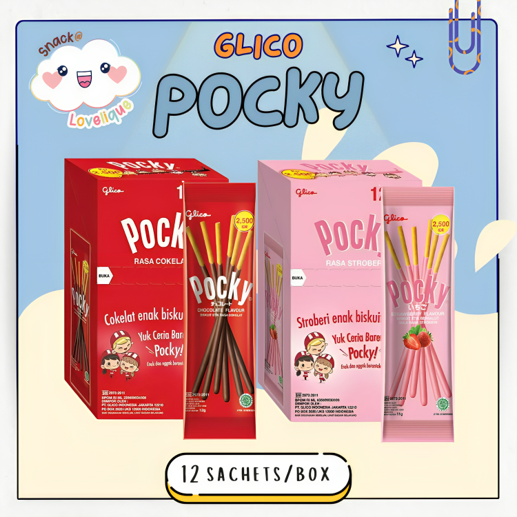 Jual Pocky Single Sachet 12g 1 BOX Isi 12Pcs All Variant