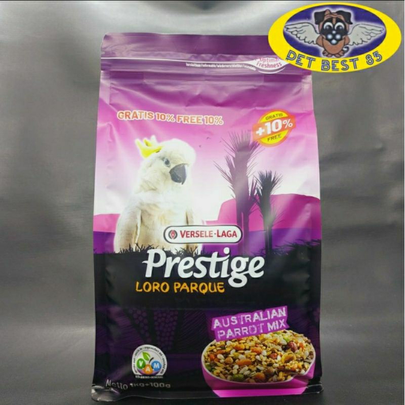 Jual Prestige Australian Parrot 1kg 100gr Mix Loro Parque Versele