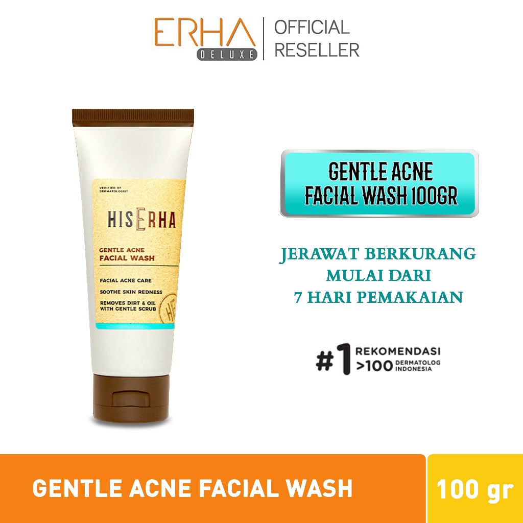 Jual His Erha Gentle Acne Facial Wash G Sabun Wajah Jerawat Khusus