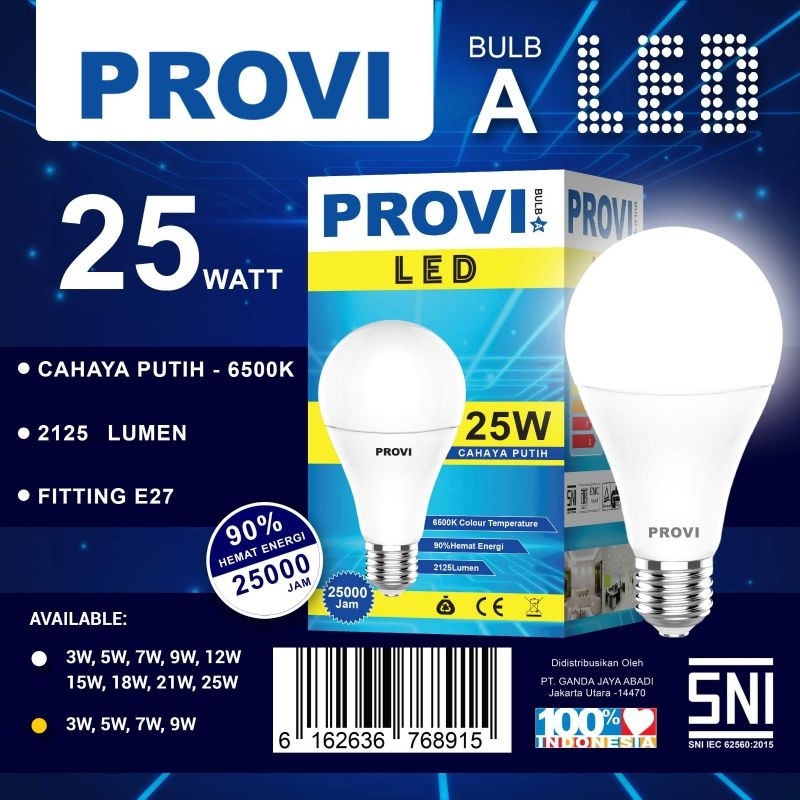 Jual Led Provi Watt Lampu Provi By Myvo W Led Bulb Shopee