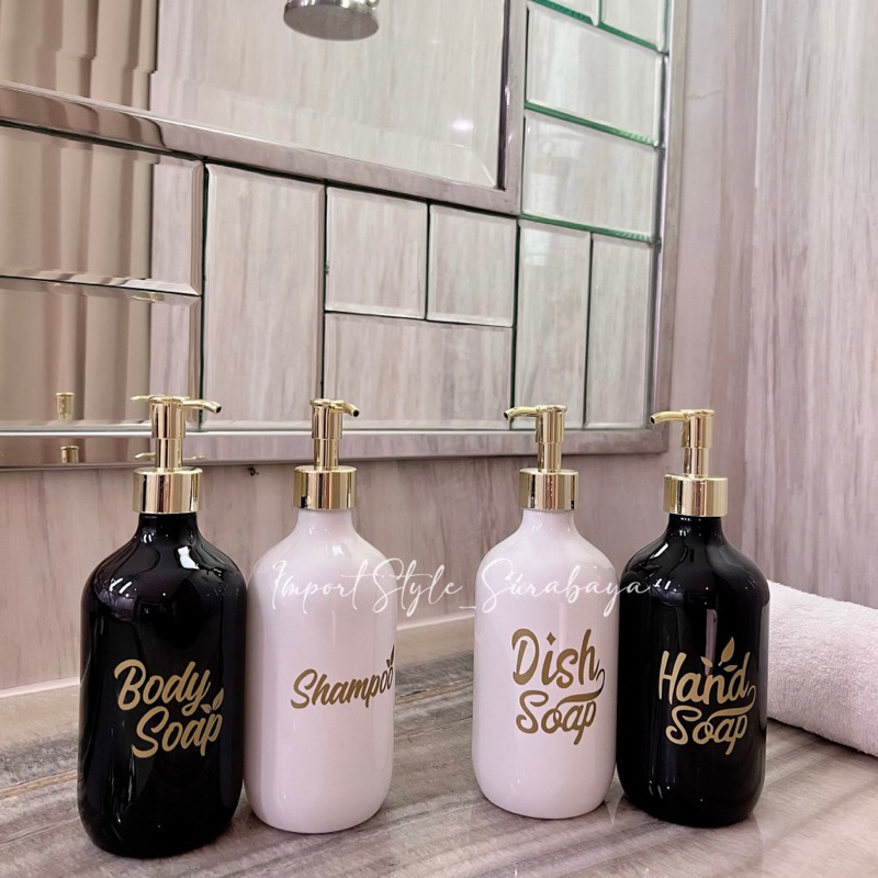 Jual Botol N New Hitam Putih Stiker Ln Gold Ml Aesthetic