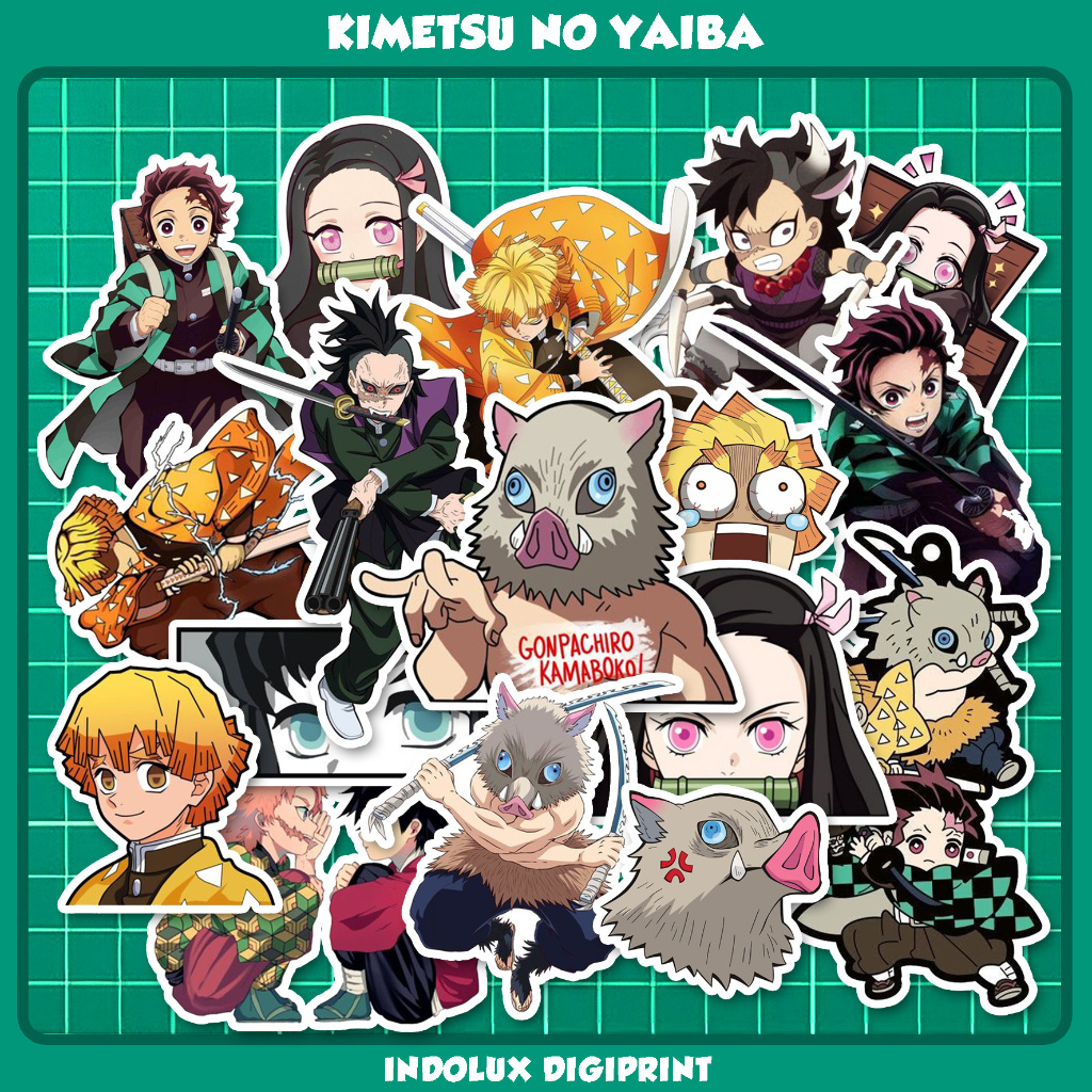 Jual Stiker Demon Slayer 32 Pcs Sticker Anime Kimetsu No Yaiba Tanjiro