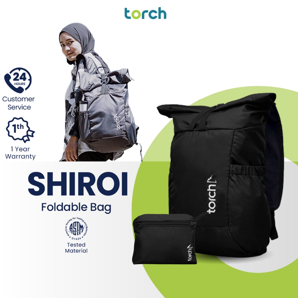 Jual Torch Shiroi Tas Ransel Lipat Punggung Sekolah Pria Wanita Tahan