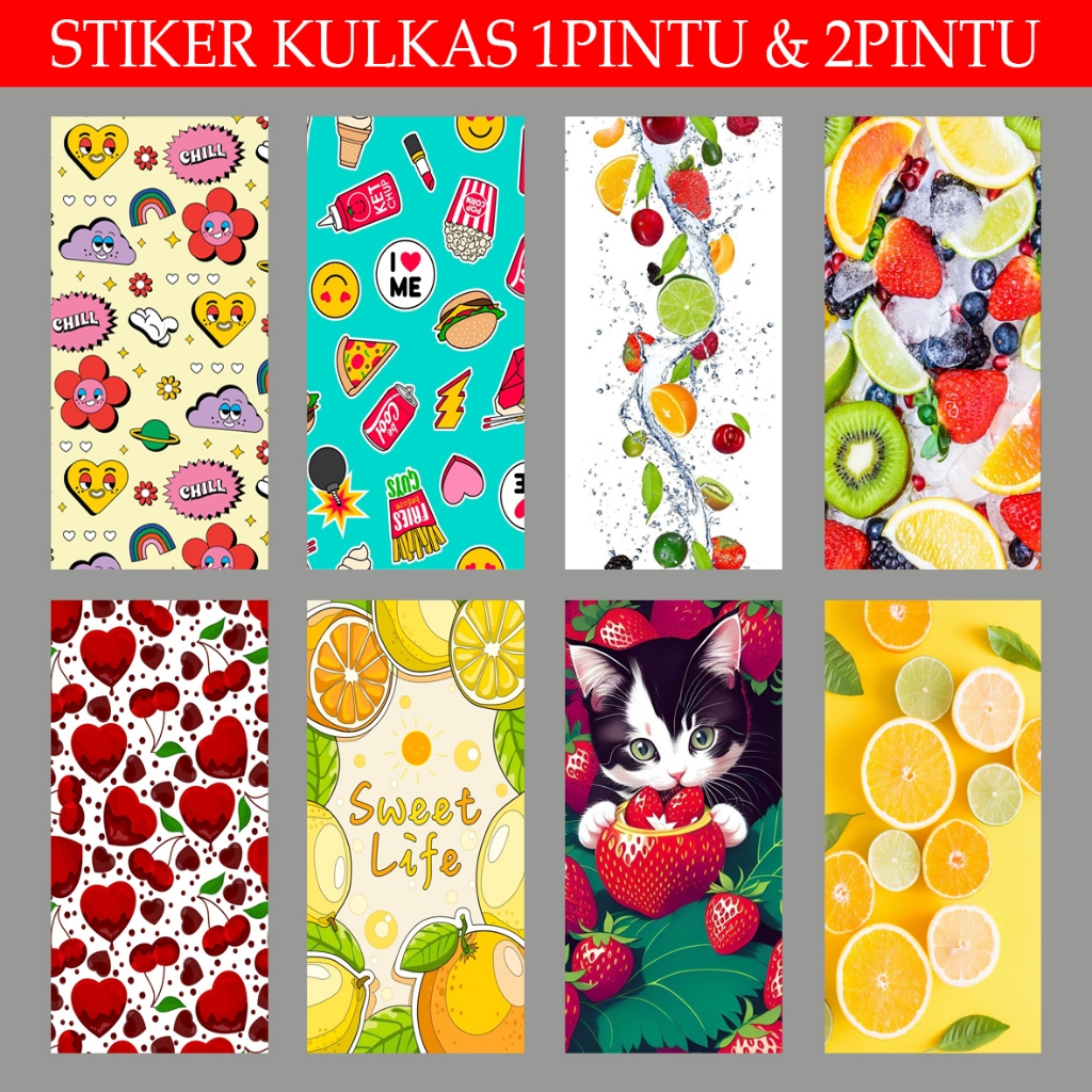 Jual Stiker Kulkas Motif Buah Buahan Shopee Indonesia