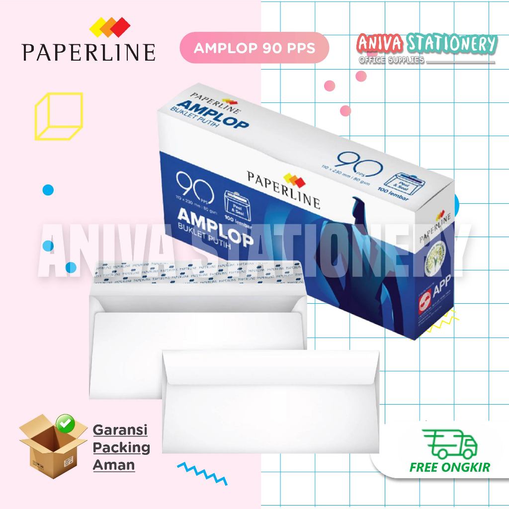 Jual Paperline Amplop Pps Panjang Per Pak Isi Lembar Mm X