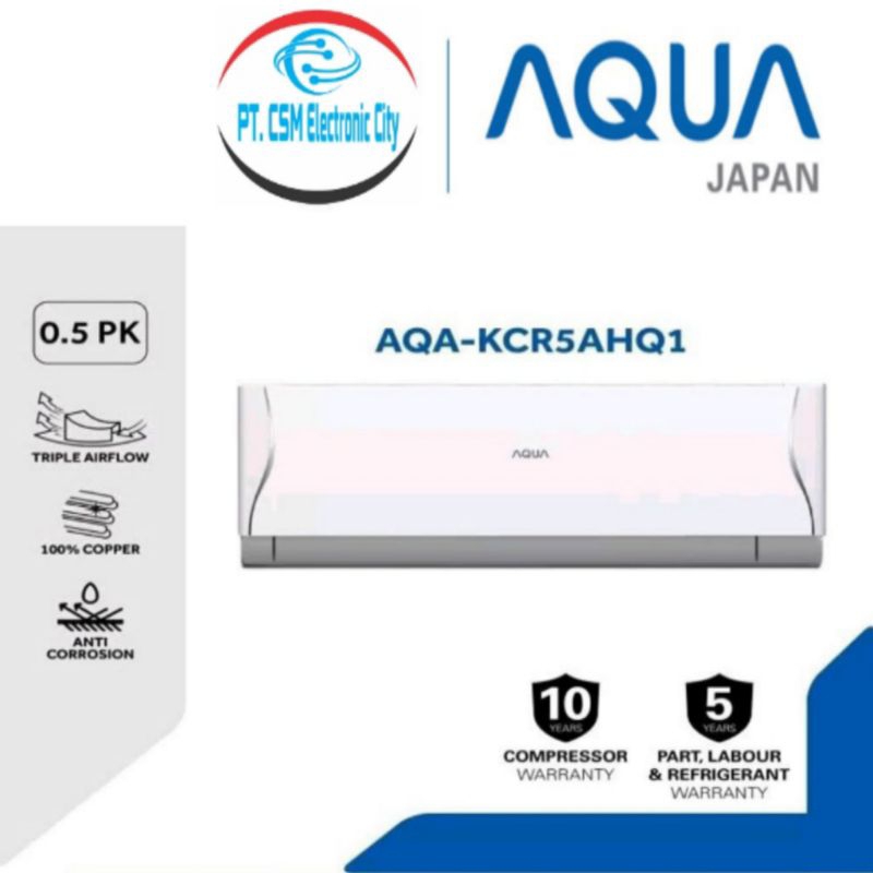 Jual AC AQUA 1 2 PK AQA KCR05AHQ1 R32 INDOOR OUTDOOR UNIT ONLY