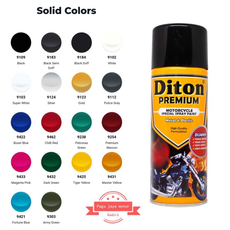 Jual Diton Premium Ml Semua Warna Solid Colour Warna Dasar Standard