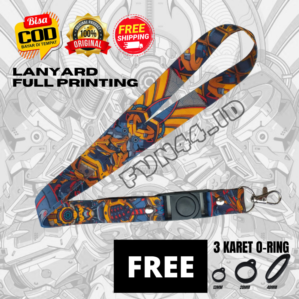 Jual Tali Lanyard Gantungan Hp Id Card Name Tag Full Color Print