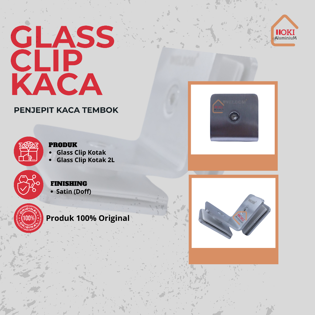 Jual Glass Clip Penjepit Kaca Partisi Kamar Mandi Weldom Shopee