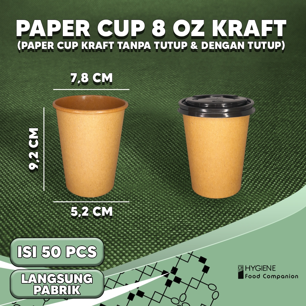 Jual Paper Cup Tahan Panas Gelas Kertas Minuman Paper Cup Polos