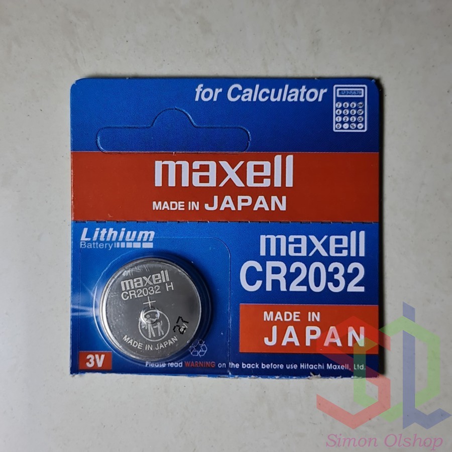 Jual Baterai Maxell CR2032 H Long Life Made In Japan Original Shopee