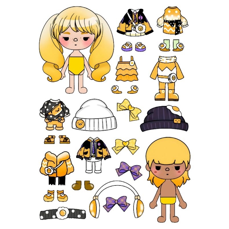 Jual Paper Doll Mainan Bp Bp An Toca Boca Bongkar Pasang Kertas Tema