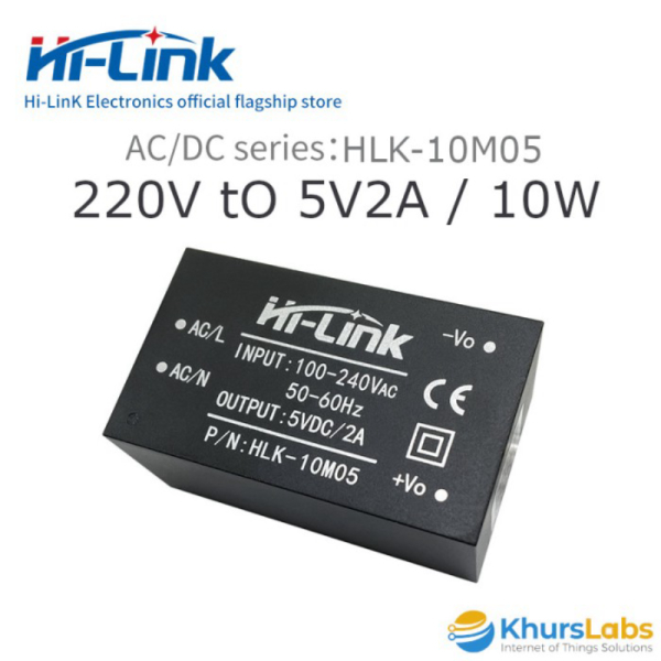 Jual Hi Link HLK 10M05 AC 220V To DC 5V 10 Watt 2A Hilink Power Supply