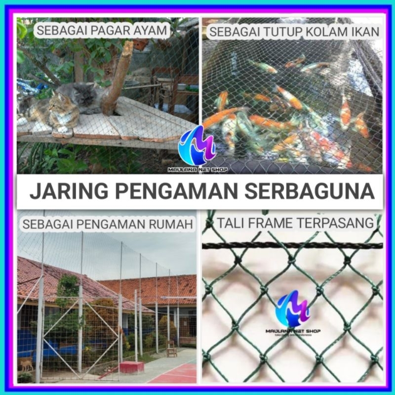 Jual Jaring Lapangan Futsal Golf Voly Pengaman Pagar Jaring Kolam Ikan