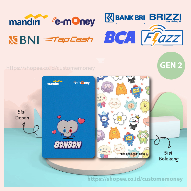 Jual Kartu Emoney Design Custom Kpop Truz Bonbon Treasure Kartu Etoll E