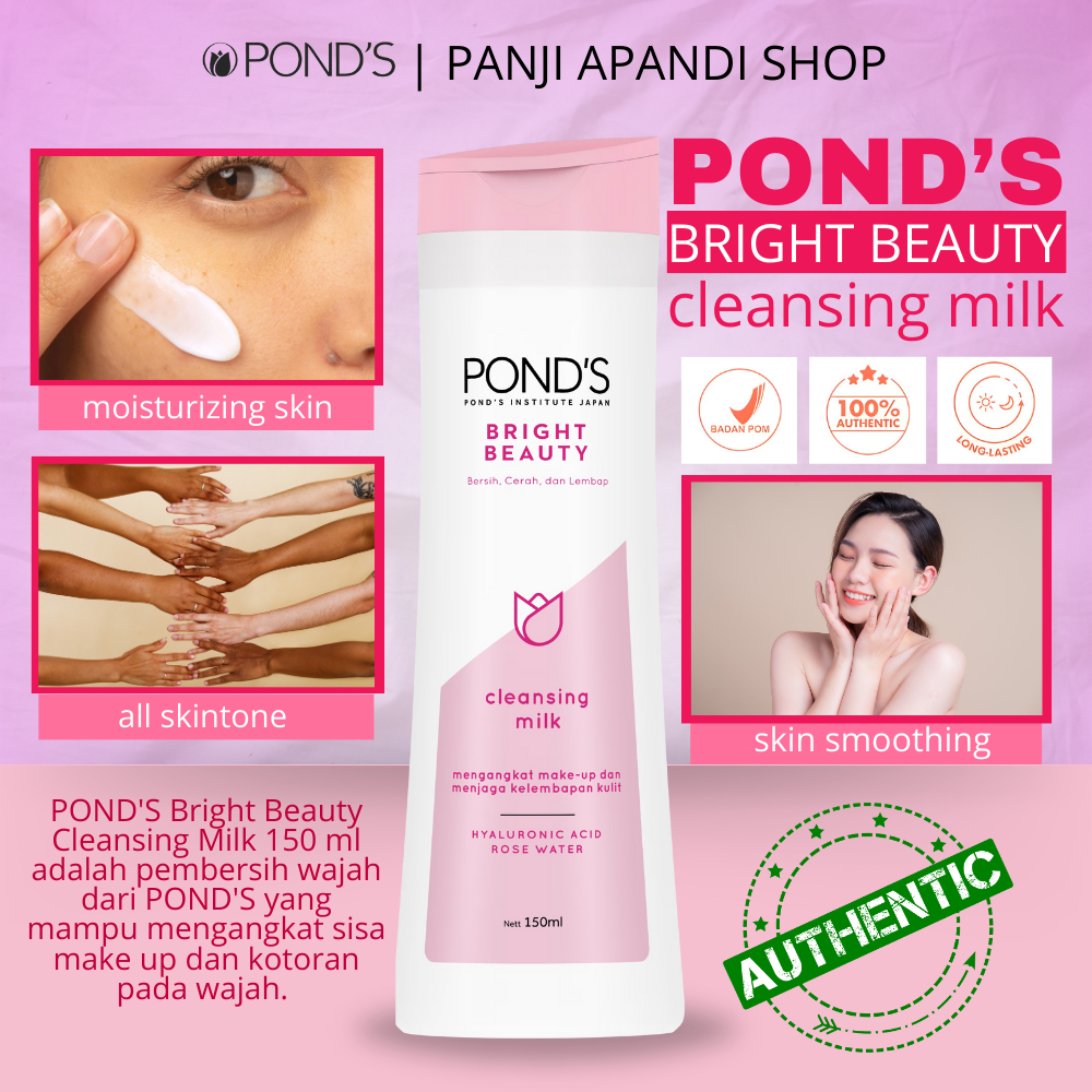 Jual PONDS Bright Beauty Toner Milk Cleanser 150ml PANJI APANDI