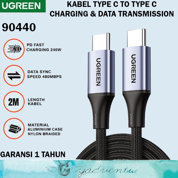 Jual Ugreen Kabel Charger Type C To Type C Pd W W Cable Data Fast