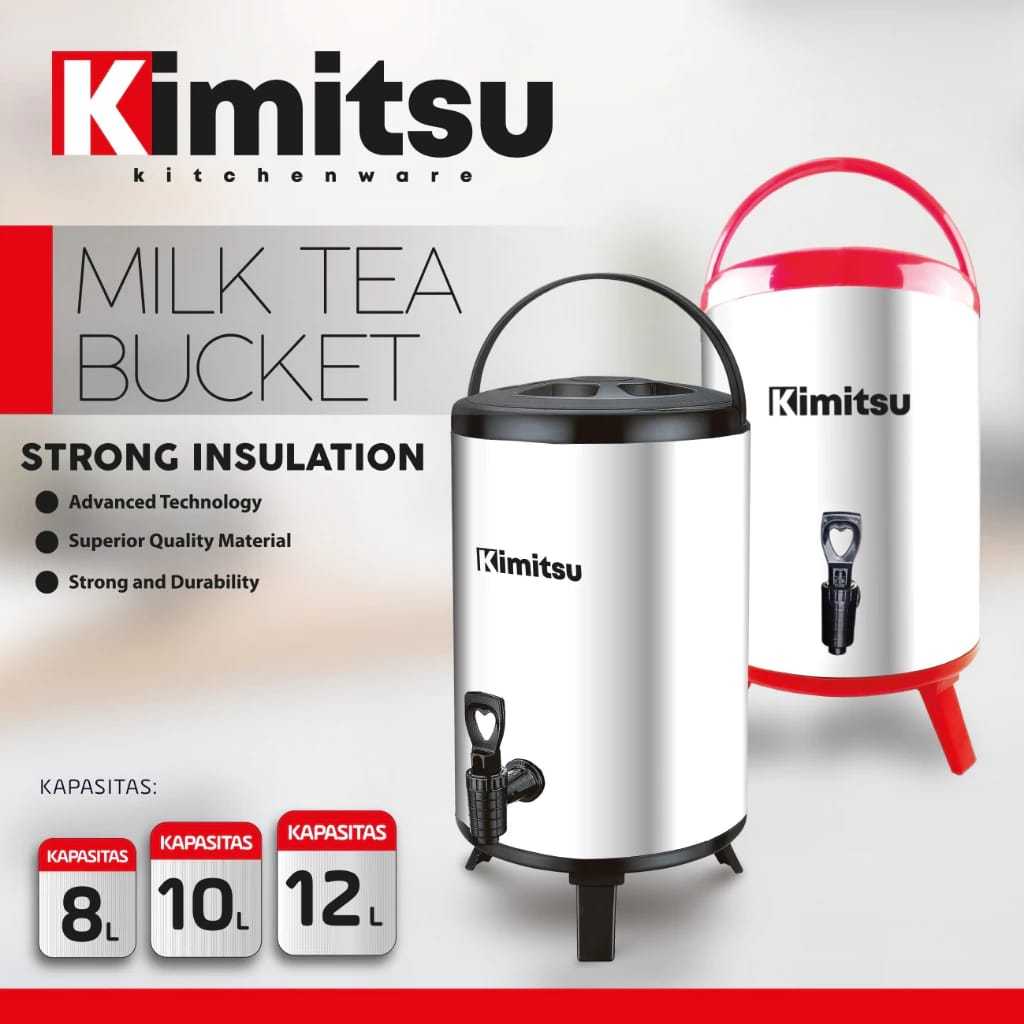 Jual KIMITSU Milk Tea Bucket Dispenser Air Water Jug Termos Air 8